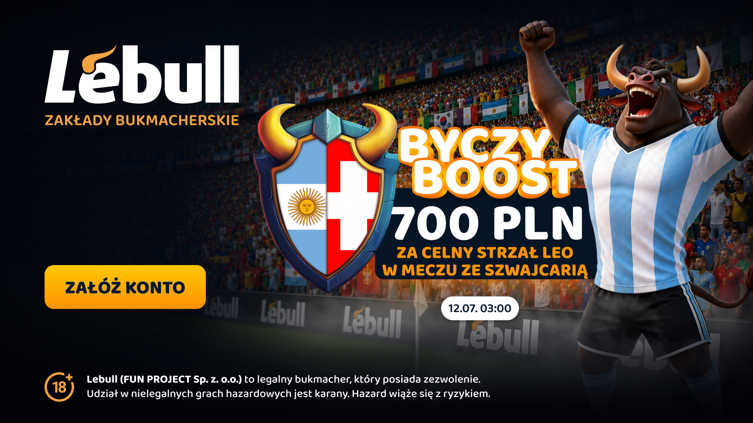 700 PLN za celny strzał Messiego? Lebull odpala konkretną promocję na Argentyna - Szwajcaria
